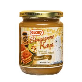 [SH Pacific] Glory Singapore Kaya Jam 250g Honey Brown Coconut Green No Sugar_Traditional Singapore Dessert, Almond Flavor, Sweet Caramel